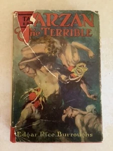 Tarzan the Terrible Edgar Rice Burroughs 1921 Illustrated HC Book Adventure - Picture 1 of 12