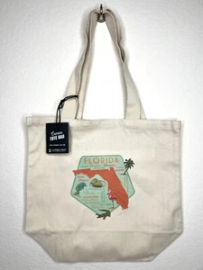 Bolso de Mano Florida Tampa Orlando Miami Tallahassee Key West Lona (Nuevo y Etiquetas) - Imagen 1 de 4