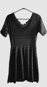 Woman Short Black Dress Size M - Picture 1 of 3