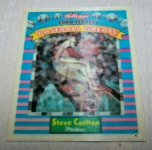  1991 Kelloggs Corn Flakes - Steve Carlton Hall of Fame - Card #8  - 3D Hologram