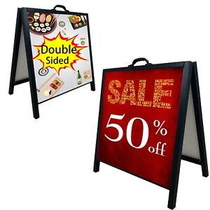 A Frame Sidewalk Sign Metal Stand for OPEN HOUSE SIGN for Realtor 24"x24" 2 Pack