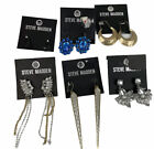 Mixed Lot Of 6 Pairs Of Steven Madden Dangle Earrings Gold & Silver Toned
