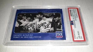 2019 Topps 150 Years of Baseball #2 Sandy Koufax Card Graded PSA 10 Gem MInt - Picture 1 of 2