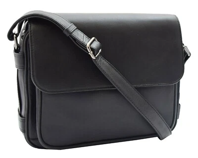 A1 FASHION GOODS Womens Crossbody Real Leather Messenger Bag Casual Office Organiser ASST Colours