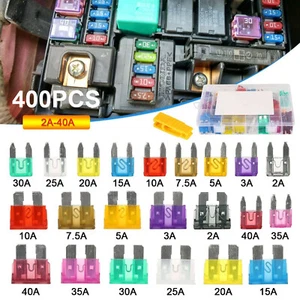 400 piezas Surtido de fusibles de hoja de automóvil Kit surtido para camión automático ATC ATO ATM - Imagen 1 de 13