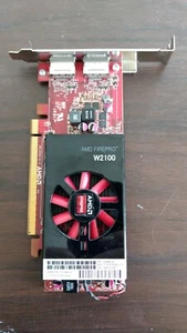 AMD FirePro W2100 2GB GDDR3 Graphics Card FULLSIZE PCI-e bracket 2x DisplayPort - Picture 1 of 7