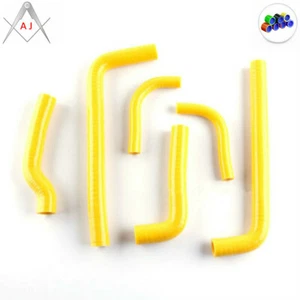 For 1999-2006 GAS GAS EC 200 250 300 Silicone Radiator Coolant Hoses Kit Yellow - Picture 1 of 7