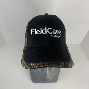 Black Snapback Field Care A GE Company Men Trucker Mesh Cap America - Picture 1 of 6