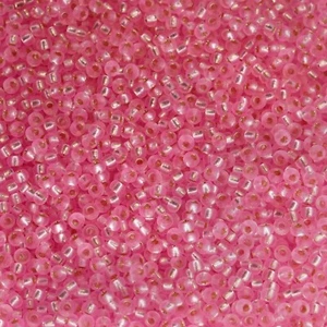 23g Rocailles Miyuki Seed Beads - 11/0 - Silver Lined Pink (22) - S0292 - Picture 1 of 1