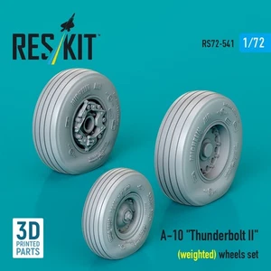ResKit 1/72 A-10 "Thunderbolt II" (weighted) wheels set (3D Printed) (1/72) - Foto 1 di 3