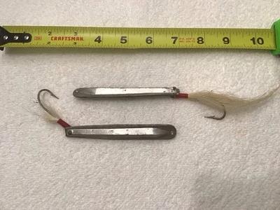 2 cucharas señuelos de pesca de agua salada de agua dulce desconocidos de colección sin marca Foto 1 de 2