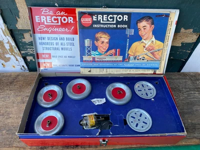 Juego de montaje vintage AC Gilbert # 10181 juego de helicóptero de acción con motor Foto 1 de 4