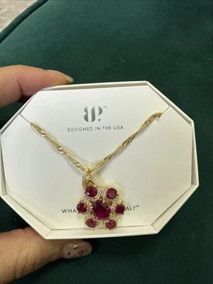 Bomb Party July Birthday 2025 Necklace NK48929 Ruby Bliss Gold Plating LC-Ruby - Image 1 of 2