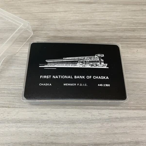 Vintage Plastic Coated Playing Cards First National Bank Of Chaska, Minnesota - Picture 1 of 3