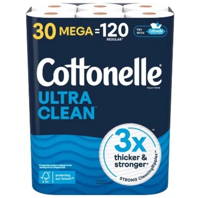 Cottonelle Ultra Clean Strong Toilet Paper - Image 1 of 4