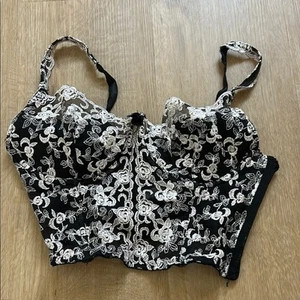 Vintage Rampage 90s Bustier Lace Bra Top - Picture 1 of 4