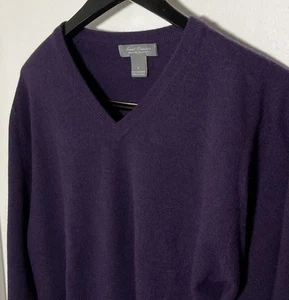 Daniel Cremieux Men's Luxury 100% Cashmere V Neck Pullover Sweater Jumper Sz L - Picture 1 of 6