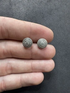 2.3g Sterling Silver 925 Diamond Stud Earrings Jewelry lot W - Picture 1 of 11