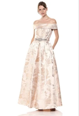 Vestido de fiesta para mujer Eliza J con hombros descubiertos talla 10 Foto 1 de 3