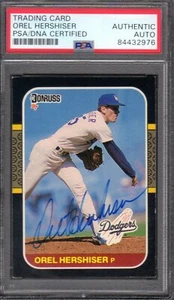 1987 Donruss #106 Orel Hershiser SIGNIERTE AUTOGRAMMKARTE PSA/DNA AUTHENTISCH - Bild 1 von 2