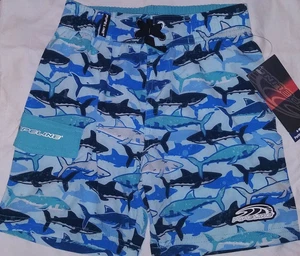 PIPELINE Niños Bañador/Pantalones Cortos AZUL MARINO Tiburones 1-pr. TALLA 4T NUEVO con etiquetas - Imagen 1 de 6