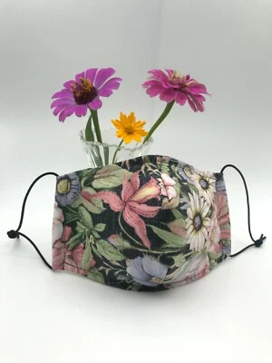 NEW Adult Cloth Face Mask Cover Covering 100% Cotton Washable Filter Pocket LP4 - Image 1 of 4