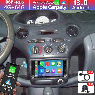 4+64GB Android 13 Carplay For Toyota Echo 2000-2005 Car Stereo Radio GPS Player - image 1 of 4