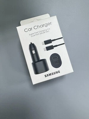 Cable USB-C Samsung MAX 45W Doble Puerto Carga Rápida Cargador Coche 5A Foto 1 de 4
