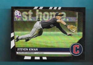 2023 Topps BIG LEAUGE BLACK FOIL PARALLEL STEVEN KWAN #32 25 MADE - SUPER SHARP - Picture 1 of 2