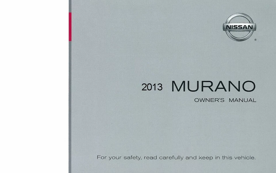 Nissan Murano 2013 manual del propietario guía del usuario libro de referencia del operador fusibles fluidos Foto 1 de 1