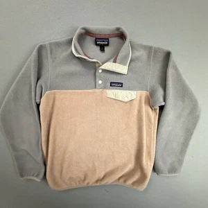 Patagonia Jacket Womens Small Gray Orange Snap-T Lightweight Synchilla Fleece - Picture 1 of 9