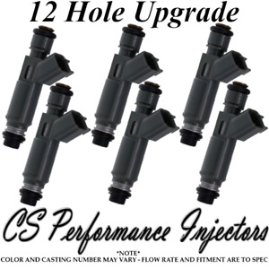 12-Hole UPGRADE Fuel Injectors (6) set for 2005-2006 Jeep Wrangler TJ 4.0L I6