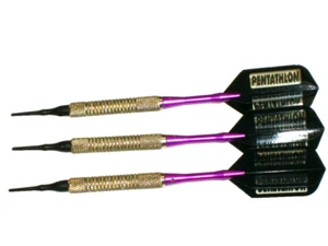 Soft Tip Darts, Used 13 Gram Plated, New Aluminum Shafts & Flights #022 - Picture 1 of 3