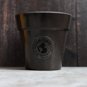 10 x Small Recycled Bamboo Black Plant Pot Gardening Gift Gardener Seedlings - Picture 1 of 4