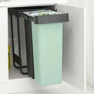 Brabantia Pattumiera estraibile in armadio grigio scuro e verde giada - Foto 1 di 3