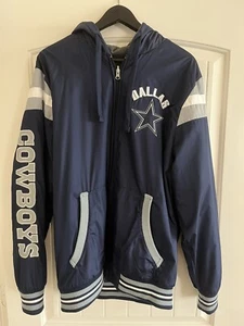 Dallas Cowboys G-III Sports Fast Pace Reversible Full-Zip Jacket~Navy/Charcoal L - Picture 1 of 6