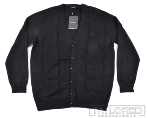 NWT - KITON Solid Black CASHMERE SILK Button 2 Pocket Cardigan Sweater EU 50 / M - Picture 1 of 8