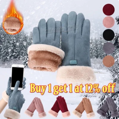 Thermal Windproof Waterproof Winter Gloves Touch Screen Warm Fleece Lined Mitten - Image 1 of 4