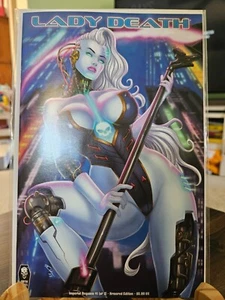 Lady Death Imperial Requiem #1 variante Harrigan casi nuevo ataúd cómics 2023 Pulido - Imagen 1 de 6
