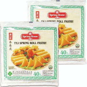 Spring Roll Pastry, 30/40 Sheets, Frozen Spring Home Tyj Spring Roll Pastry 550G - Picture 1 of 15