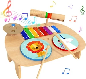 Kids Drum Set Baby Musical Instruments Toys for 7in 1 Drums FREE SHIPPING - Picture 1 of 2
