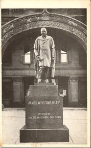 Vintage Postcard James Whitcomb Riley Hoosier Poet Statue  Greenfield IN  - Picture 1 of 3