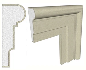 10 PEZZI CORNICE PROFILO ESTERNO CASA POLISTIROLO RESINATO 11,5 X 3,6 X 150 CM  - Picture 1 of 1