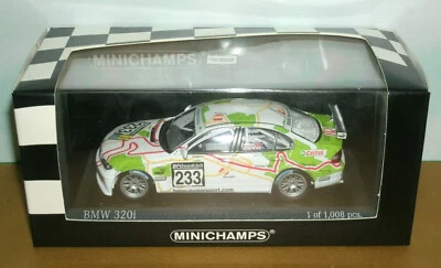 1/43 Scale 2005 BMW 320i E46/4 Nurburgring Race Car (4") MiniChamps 400 052433 - Image 1 of 4