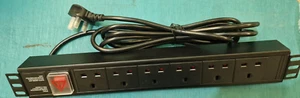 H13A/6 6 Ports 13A Fused Plug 3m Horizontal Switched UK PDU - Afbeelding 1 van 4