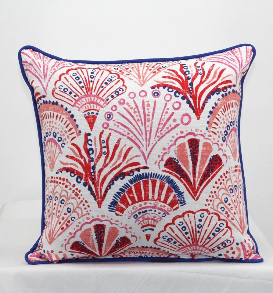 allen + roth 16" Paisley Coral Springs Square Throw Pillow - Image 1 of 3