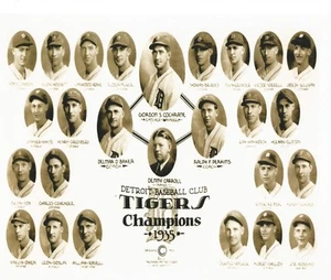 1935 Detroit Base-Ball Club Team 8 x 10 Black & White Photo -Cochrane, Greenberg - Picture 1 of 1
