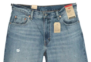 $79.50 VAQUEROS VAQUEROS LEVI'S 550 '92 RELAJADOS CÓNICOS ENVEJECIDOS AZUL MEDIO W33 L32 - Imagen 1 de 10