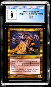 1996 MTG Magic The Gathering Mirage Discordant Spirit Vintage Rare CGC 9 Mint - Picture 1 of 3