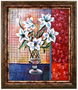 Ölbild Blumen Blumenbild ÖLGEMÄLDE HANDGEMALT Blumenmalerei Blumengemälde F50x60 - Bild 1 von 4